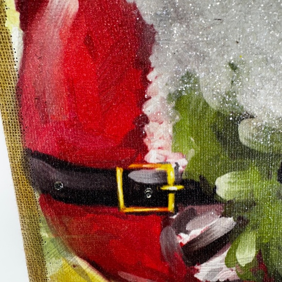 Collectible/Rare Pier 1 Imports Santa Candy Canes Lighted Glitter Canvas - Picture 6 of 12